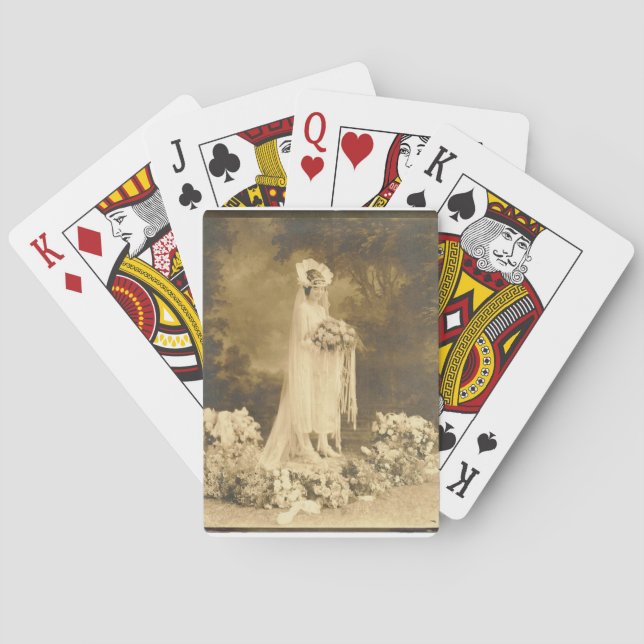 Fruar från svunna dagar casinokort (Baksidan)