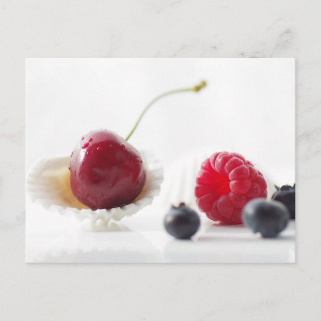 Früchte des Sommers Stillleben Vykort (Framsida)