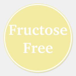 Fructosfri. Ingen fruktos. Hälsoföda. Bake Sale Runt Klistermärke