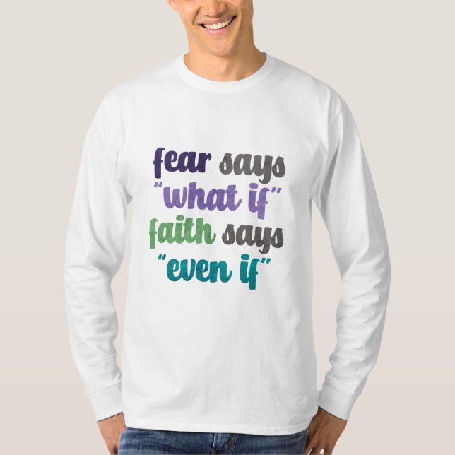 Fruear Versus Faith Quote T Shirt (Framsida)