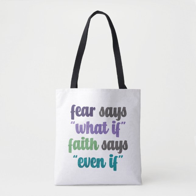 Fruear Versus Faith Quote Tygkasse (Framsida)