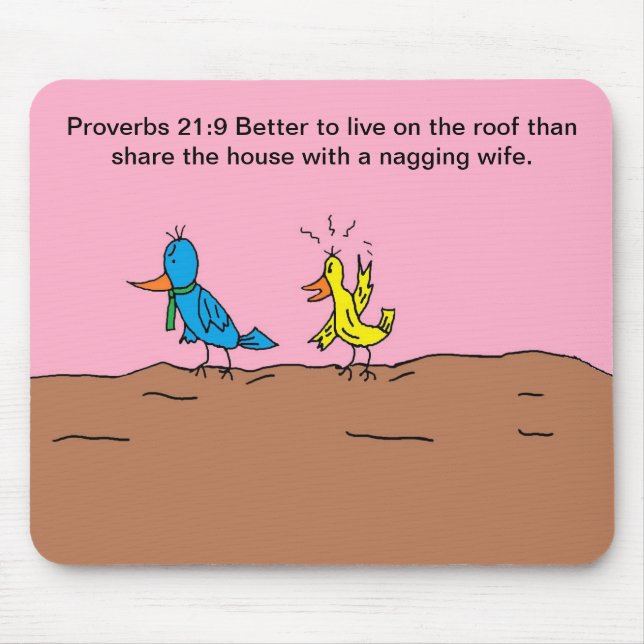 Frufågel som är tokig på maken Mousepad Musmatta (Framsidan)