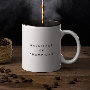 Frufast Funny Breakfast från Champions Quote Två-Tonad Mugg