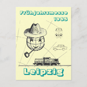 Frühjahrsmesse Leipzig Werbedesign DDR Vykort