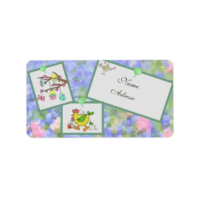 Frühling adress aufkleber adressetikett (Framsidan)