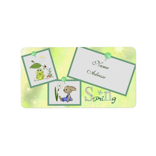 Frühling adress aufkleber adressetikett (Framsidan)