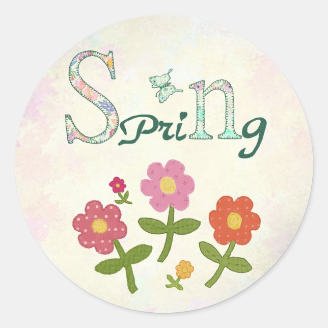 Frühling Runt Klistermärke (Framsida)
