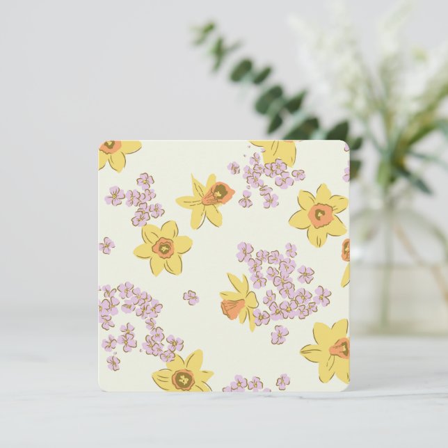 Frühlingsblumen Osterglocke Julkort (Stående Fram)