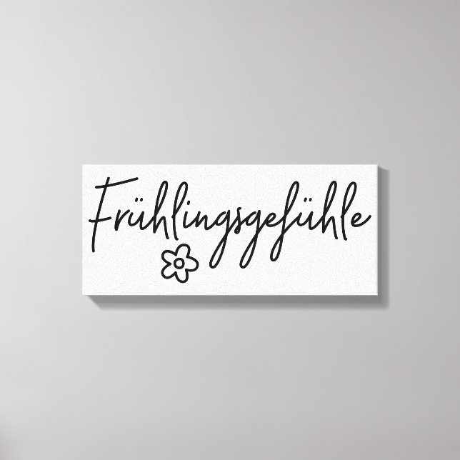 Frühlingsgefühle, tyska Ord, Vår Fever Canvastryck (Framsida)