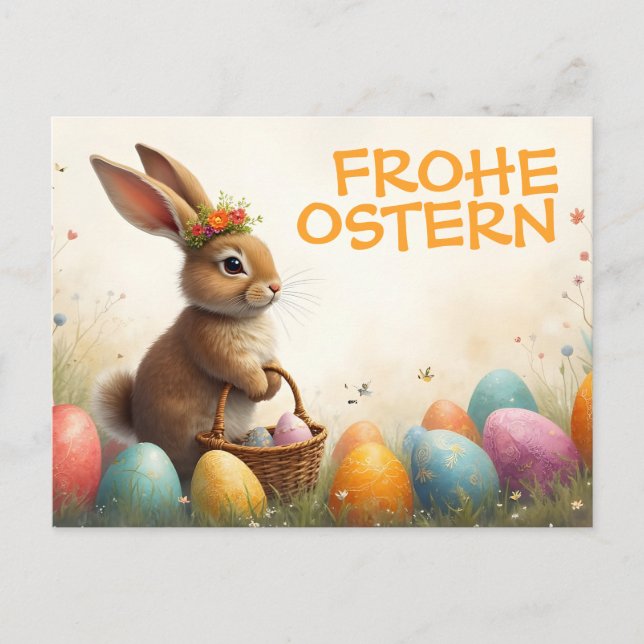 Frühlingsgrüß vom Osterhasen Helg Vykort (Framsida)