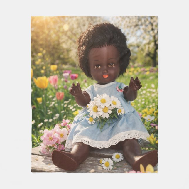 Frühlingsmorgen Kuscheldecke – Puppenliebe  Fleecefilt (Framsidan)