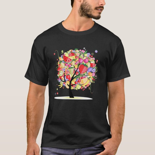 Frui Melon Strawberry Kiwi Grape Orange Ice Cream T Shirt (Framsida)
