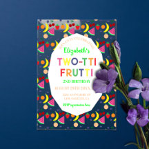 Fruit 2-tti Frutti 2:a födelsedagsinbjudan