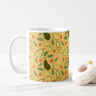 Fruit Basket Mönster Collection - Avocado Kaffemugg