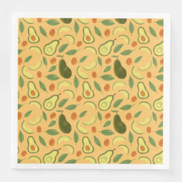 Fruit Basket Mönster Collection - Avocado Pappersservett