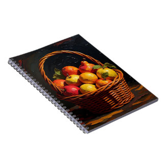 Fruit Basket Still Life Photo Notebook Anteckningsbok