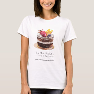FRUIT BLOMMIGT CAKE PATISSERIE CUPCAKE BAKERY CHEF T SHIRT