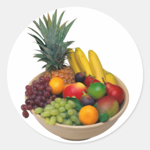 Fruit Bowl Runt Klistermärke