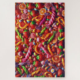 "Fruit Candy Chaos" - Jigszawa Puzzle Pussel