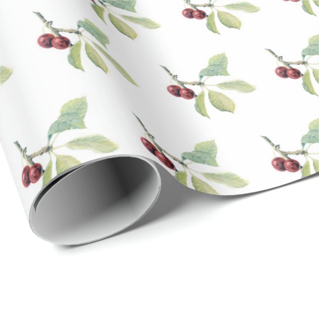 Fruit Cherry 004 — Wrapping Paper Presentpapper (Rullad Hörn)