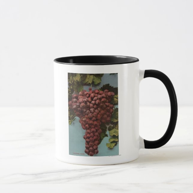 Fruit Chromo Lithograph of California Grapes Mugg (Höger)