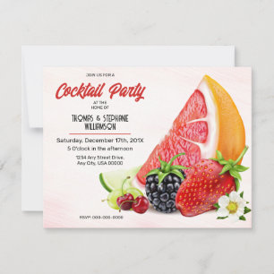 Fruit Cocktail Party Inbjudningar