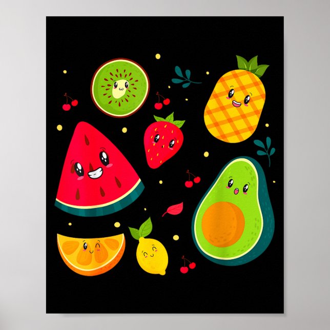 Fruit Costume Sweet Tea Fruit Salad Men Women Coup Poster (Framsidan)