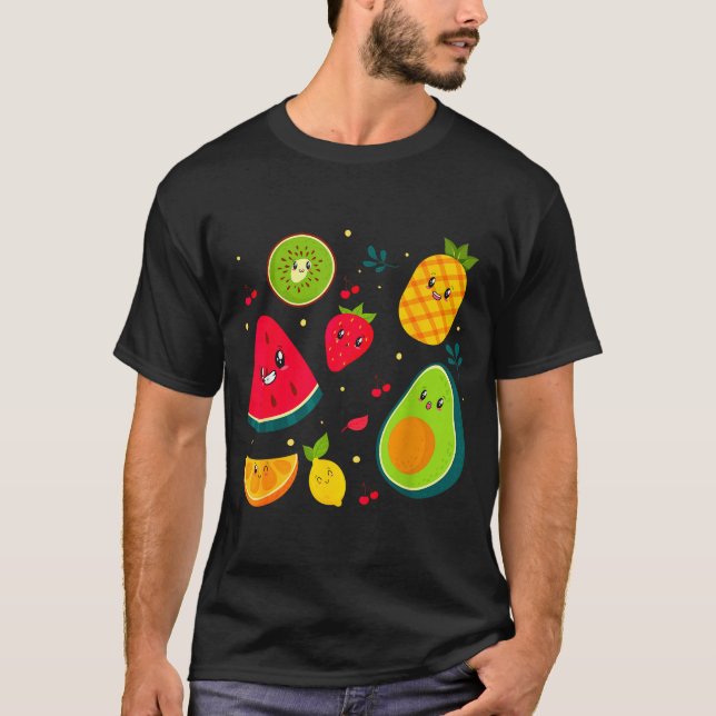 Fruit Costume Sweet Tea Fruit Salad Men Women Coup T Shirt (Framsida)