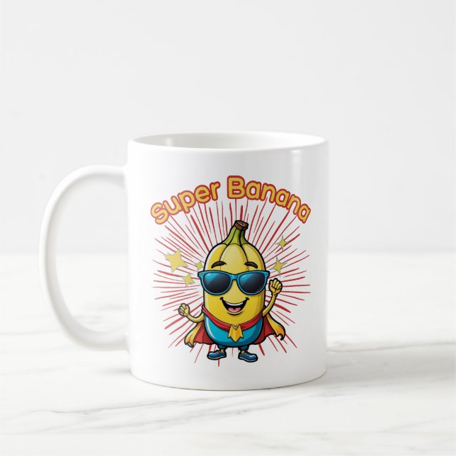 Fruit Hero: Super Banana Adventure kawaii Kaffemugg (Vänster)