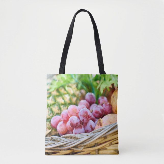 Fruit image on tote bag tygkasse (Framsida)