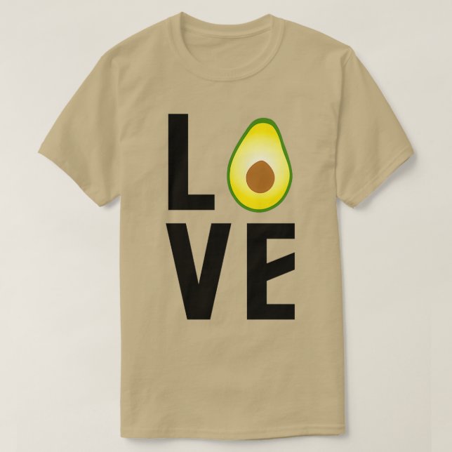 Fruit Kärlek Avocado Kärlek T Shirt (Design framsida)
