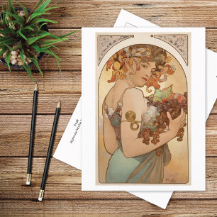 Fruit Lithograph Alphonse Mucha Vykort