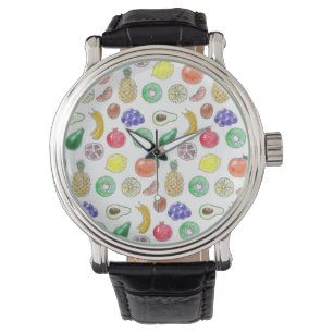 Fruit mönster armbandsur