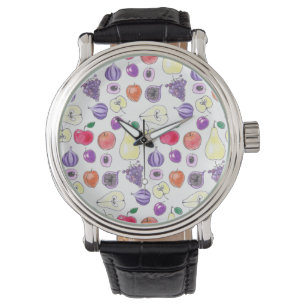 Fruit mönster armbandsur