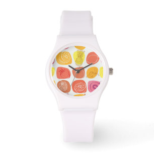 Fruit mönster armbandsur