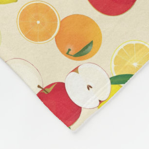 Fruit Mönster Fleecefilt
