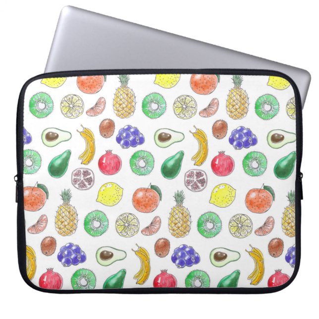 Fruit mönster laptop sleeve (Framsidan)