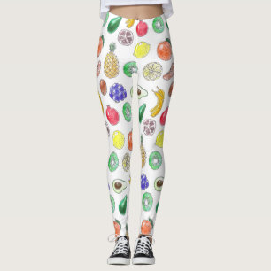 Fruit mönster leggings