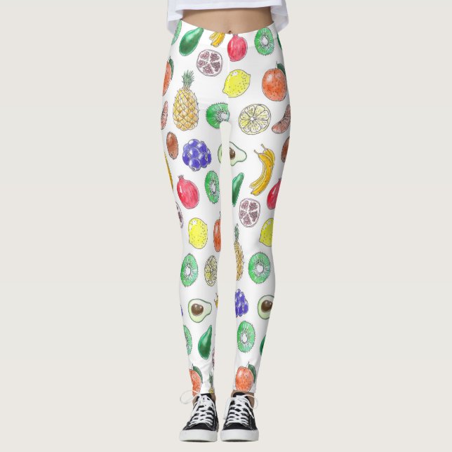 Fruit mönster leggings (Framsida)