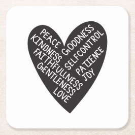 Fruit of spirit underlägg papper kvadrat