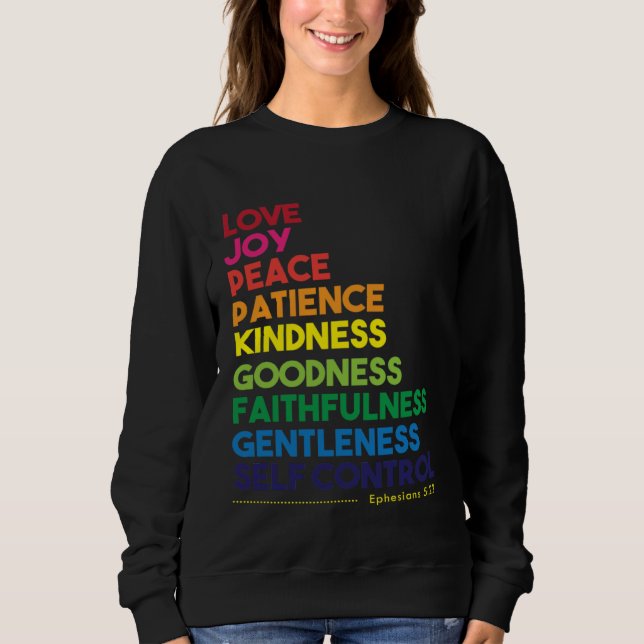 Fruit of the Spirit Love Joy Peace Christian T Shirt (Framsida)