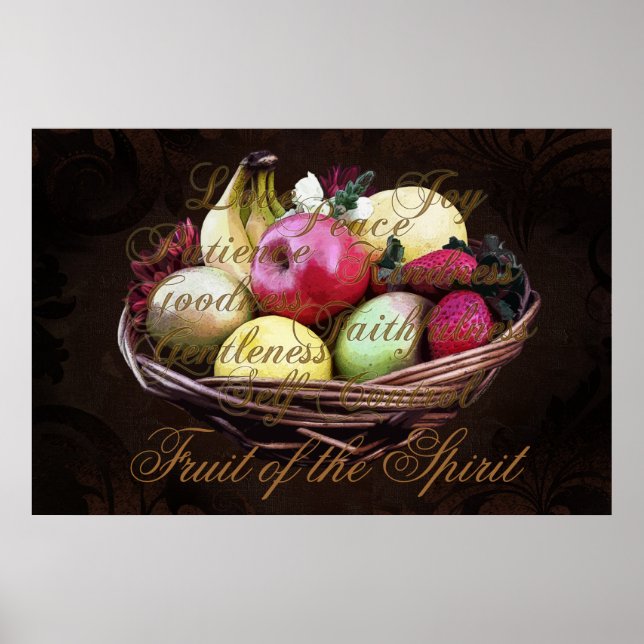 Fruit of the Spirit, Pawardöme Brown Basket Poster (Framsidan)
