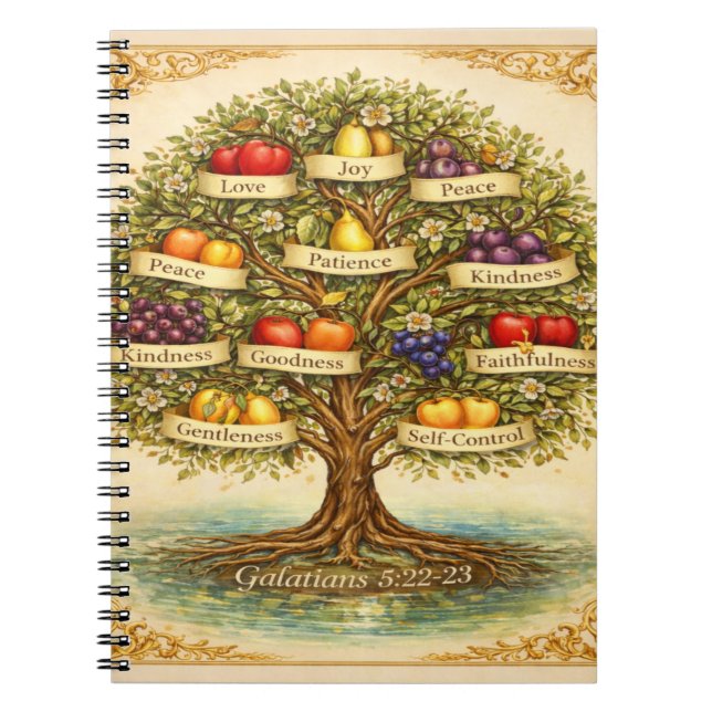 Fruit of the Spirit Tree Wall Art – Anteckningsbok (Framsidan)
