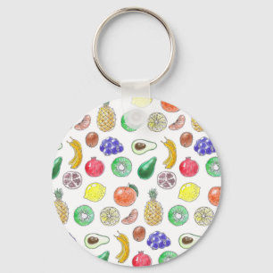 Fruit pattern nyckelring