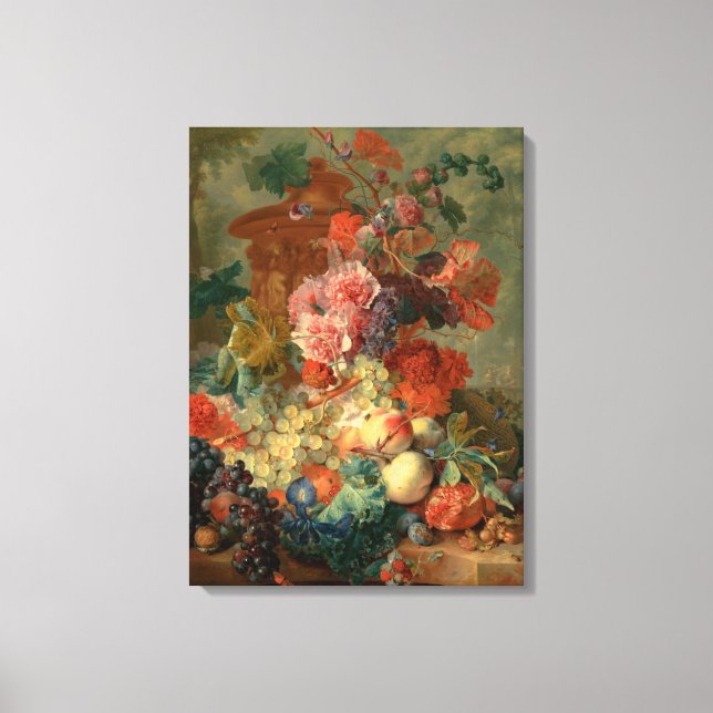 Fruit Piece - Jan van Huysum (1722) Canvastryck (Framsida)