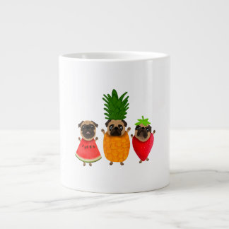 Fruit Pug Cute Hund Gift | DJURÄLSKARE Jumbo Mugg
