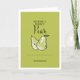 Fruit Pun-Perfekt Pear Valentine Card Helgkort