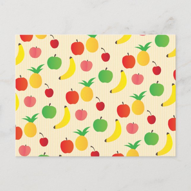Fruit Salad Mönster Vykort (Framsida)