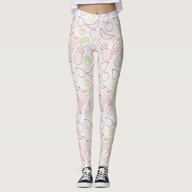 Fruit seamless pattern | Fruit surface pattern 12 Leggings (Framsida)