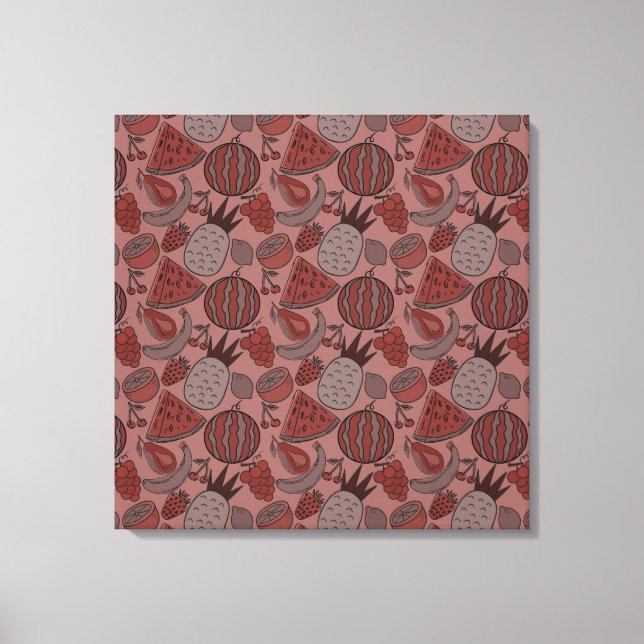 Fruit seamless pattern | Fruit surface pattern 16 Canvastryck (Framsida)